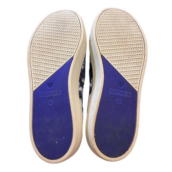 Rothy’s x The Butcher’s Daughter Limited Edition Shibori Blue Slip On Sneakers - Picture 16 of 16